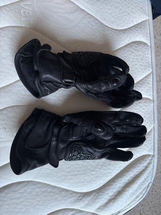 Guantes Moto Piel Carbono Talla M