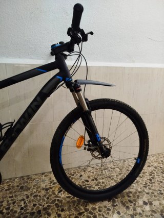 Bicicleta Rockrider 520 Negra/Azul talla L