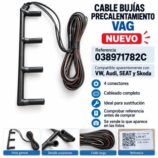 Cable Bujías Precalentamiento VAG 038971782C