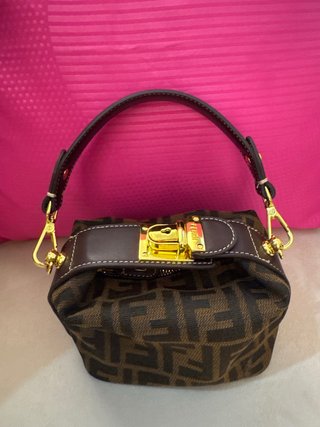 Bolso Fendi Zucca Marrón y Dorado