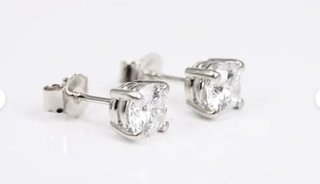 Pendientes Diamantes Naturales 1.06CT y Oro 18k