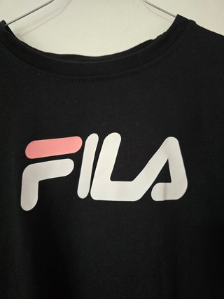 Camiseta Fila Crop Top Negra Talla S
