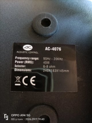 Altavoces Negros ACOUSTIC CONTROL