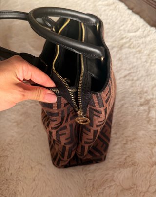 Mala Fendi FF Castanha e Preta