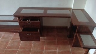 Escritorio madera maciza con adosados