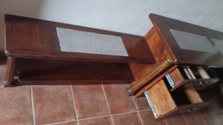 Escritorio madera maciza con adosados