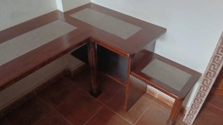 Escritorio madera maciza con adosados