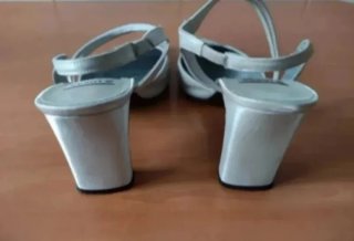 Zapatos Luxax Talla 38 y Bolso Plateado