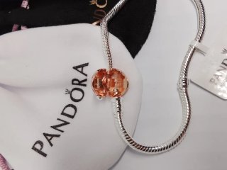Pulsera Pandora 19cm Oro Rosa cierre Corazón
