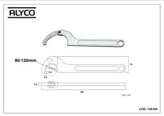 Llave articulada seguridad 80-120 Alyco