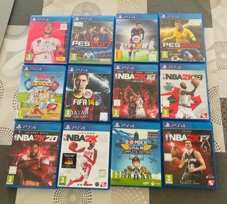 Lote Juegos PS4: FIFA, PES, NBA 2K, Asterix