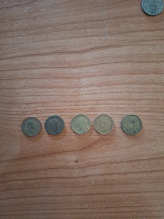 Lote de 5 monedas antiguas españolas