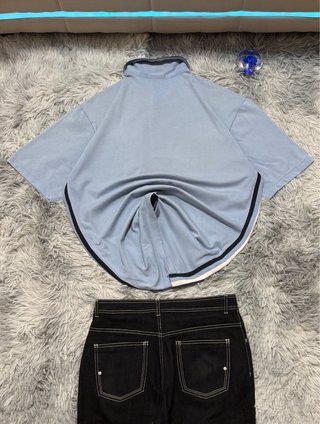Polo Nike Court Vintage Azul con Detalles Bordados