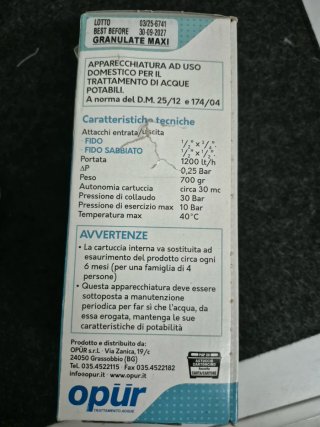 Filtro anticalcare Opùr