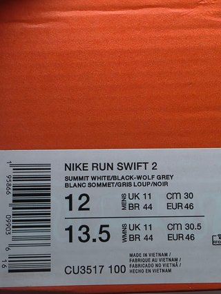 Nike Run Swift 2 Talla 46 Hombre
