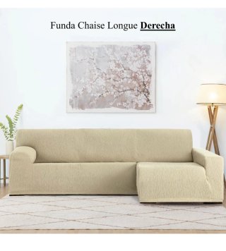 Funda Sofá Chaise Longue GFD Textiles Beige