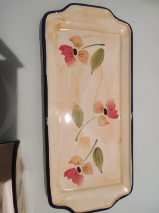 Lote vajilla cerámica flores