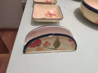 Lote vajilla cerámica flores