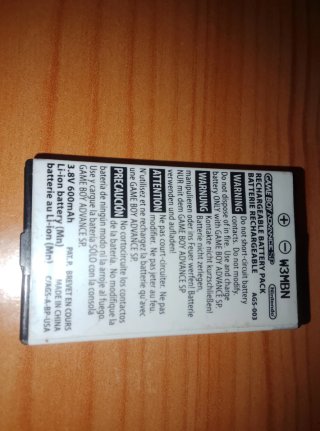 Batería Recargable Nintendo Game Boy Advance SP