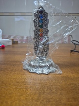 Figura Buda 7 Chakras Metal para incienso