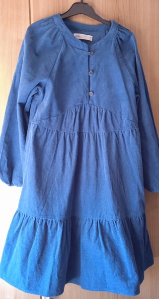 Vestido pana Zara niña azul T.11-12