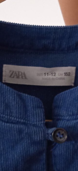 Vestido pana Zara niña azul T.11-12