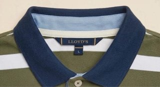 Polo LLOYDS verde rayas Talla L