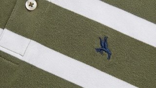 Polo LLOYDS verde rayas Talla L