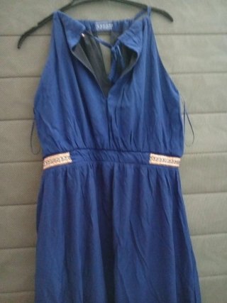 Vestido largo azul para invitada