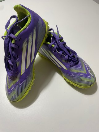 Botas de fútbol Adidas Morado/Verde