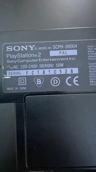 PlayStation 2 PS2 Fat Negra SCPH-39004