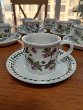 8 Tazas de Porcelana Portmeirion Inglesa