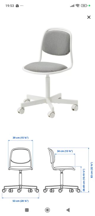 Silla de escritorio infantil IKEA