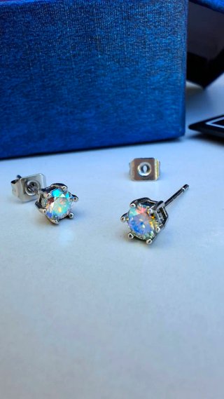 Pendientes Moissanita Arcoíris GRA Certificados
