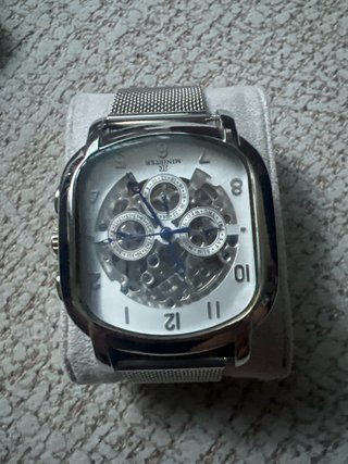 Reloj Minister Esfera Blanca y Plateada