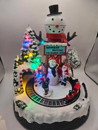Paisaje Navideño Muñeco Nieve
