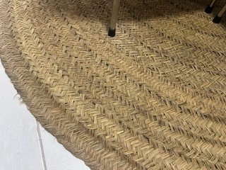 Alfombra redonda de yute artesanal diámetro de 180