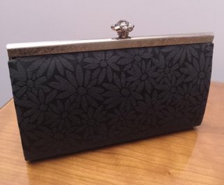 Bolso de mano vintage gris oscuro con pedrería