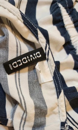 Mono corto H&M rayas azul y blanco