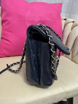 Bolso Chanel Doble Flap Azul Piel