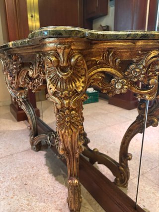 Consola Barroca Mármol y Madera