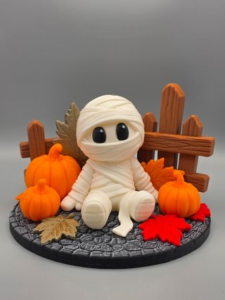 Figura Momia con Calabazas Halloween