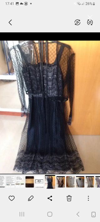 Traje de fiesta tul negro talla 42