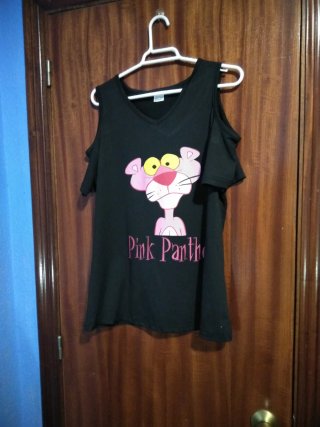 Camiseta Tirantes Mujer Pantera Rosa Talla M
