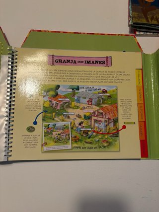 Libro en ingles y español de la granja para jugar