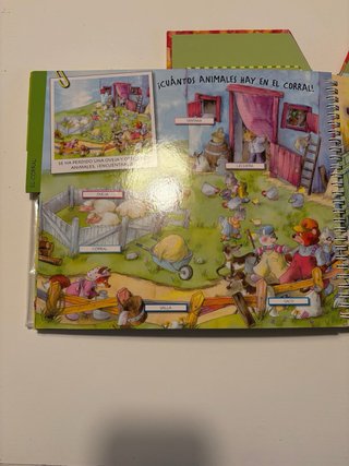 Libro en ingles y español de la granja para jugar
