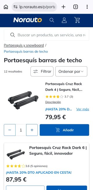 Portaesquís de Aluminio Negro