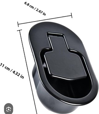 Manija sillón reclinable plástico negro