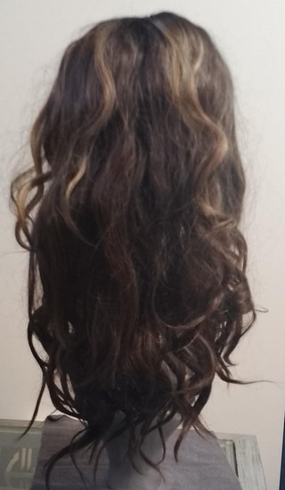 Peluca Larga Ondulada Mechas Feshfen 60cm