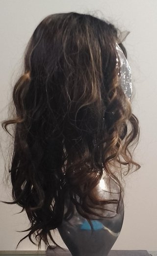 Peluca Larga Ondulada Mechas Feshfen 60cm